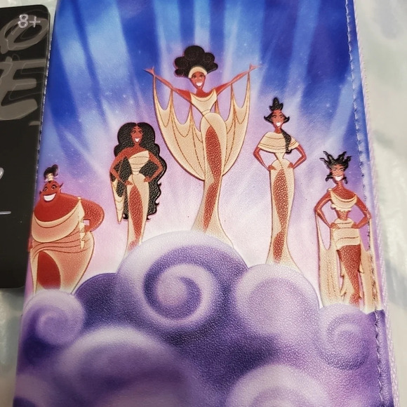 NWT Loungefly Disney Hercules Muses Clouds Zip Around Wallet - Picture 3 of 9